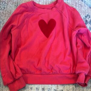Cat & Jack Red Sweatshirt with Heart Design